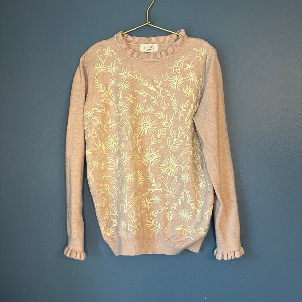 Peek floral embroidered sweater